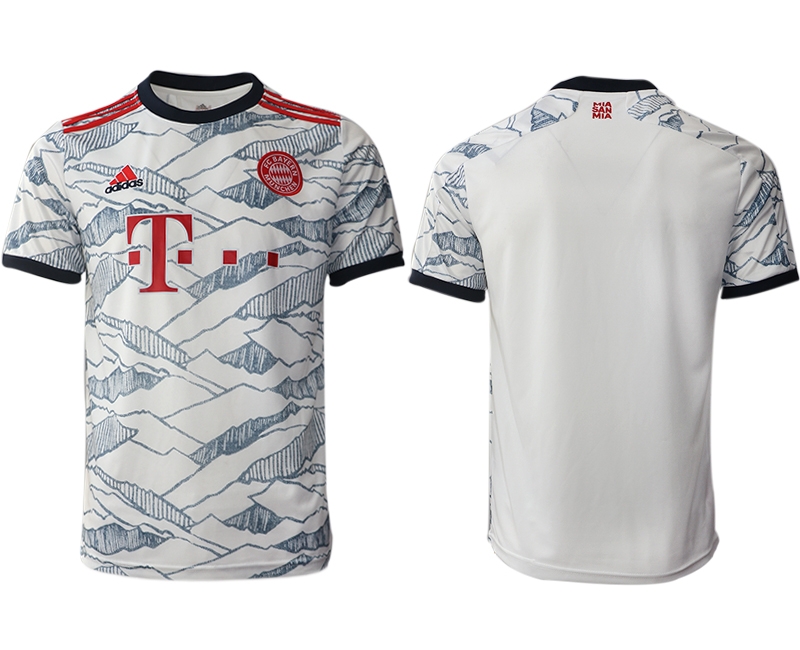 Men 2021-2022 Club Bayern Munich Second away aaa version white blank Soccer Jersey